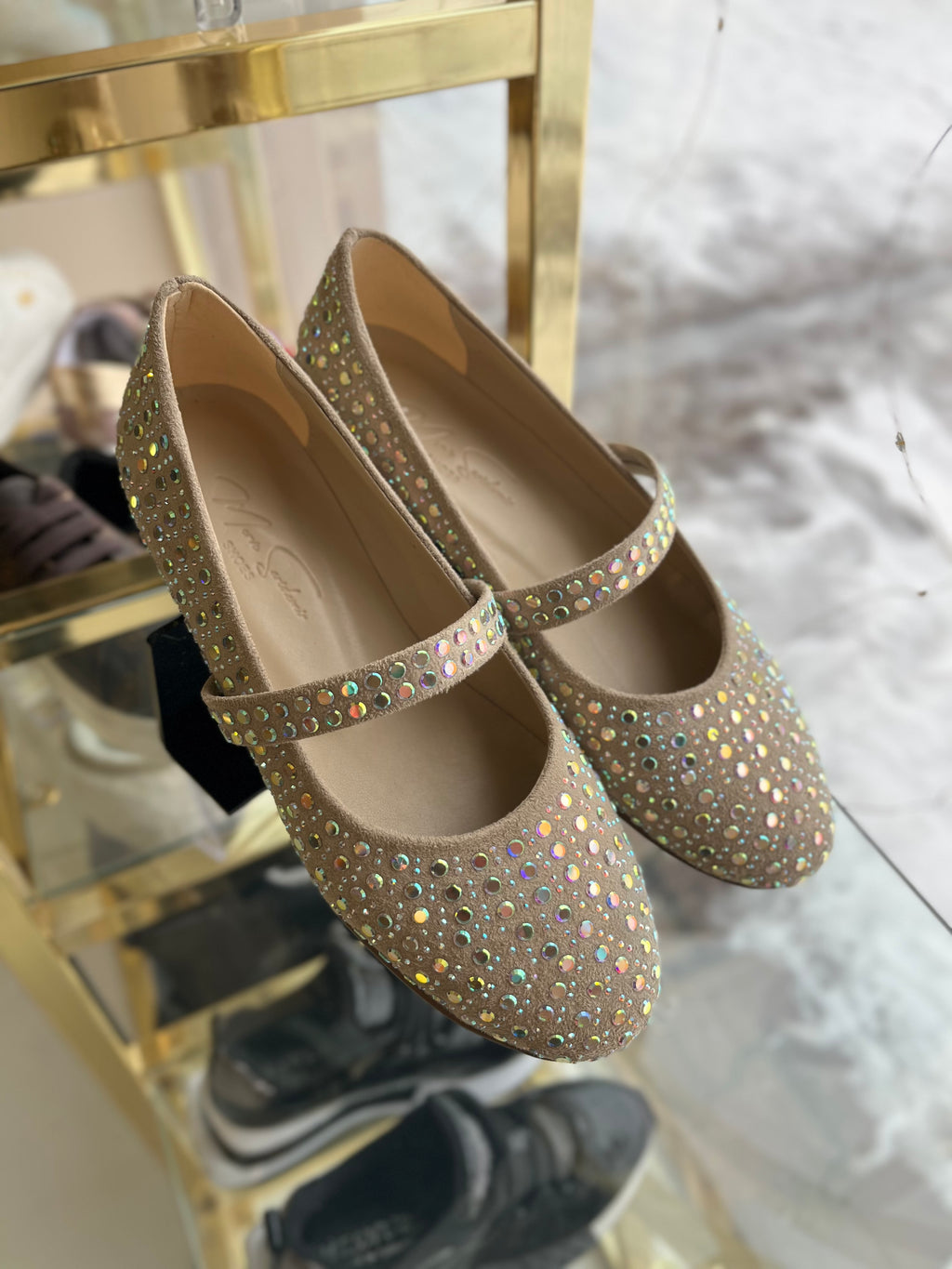 Bej taş detaylı babet