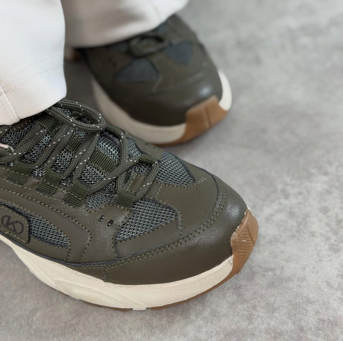 Haki Kalın Tabanlı Sneaker