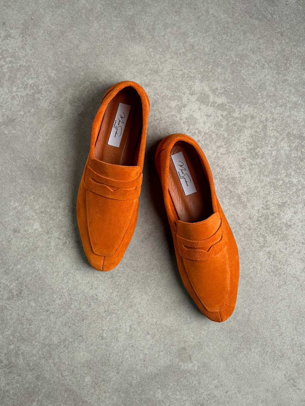 Turuncu Gerçek Süet Loafer