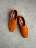 Turuncu Gerçek Süet Loafer