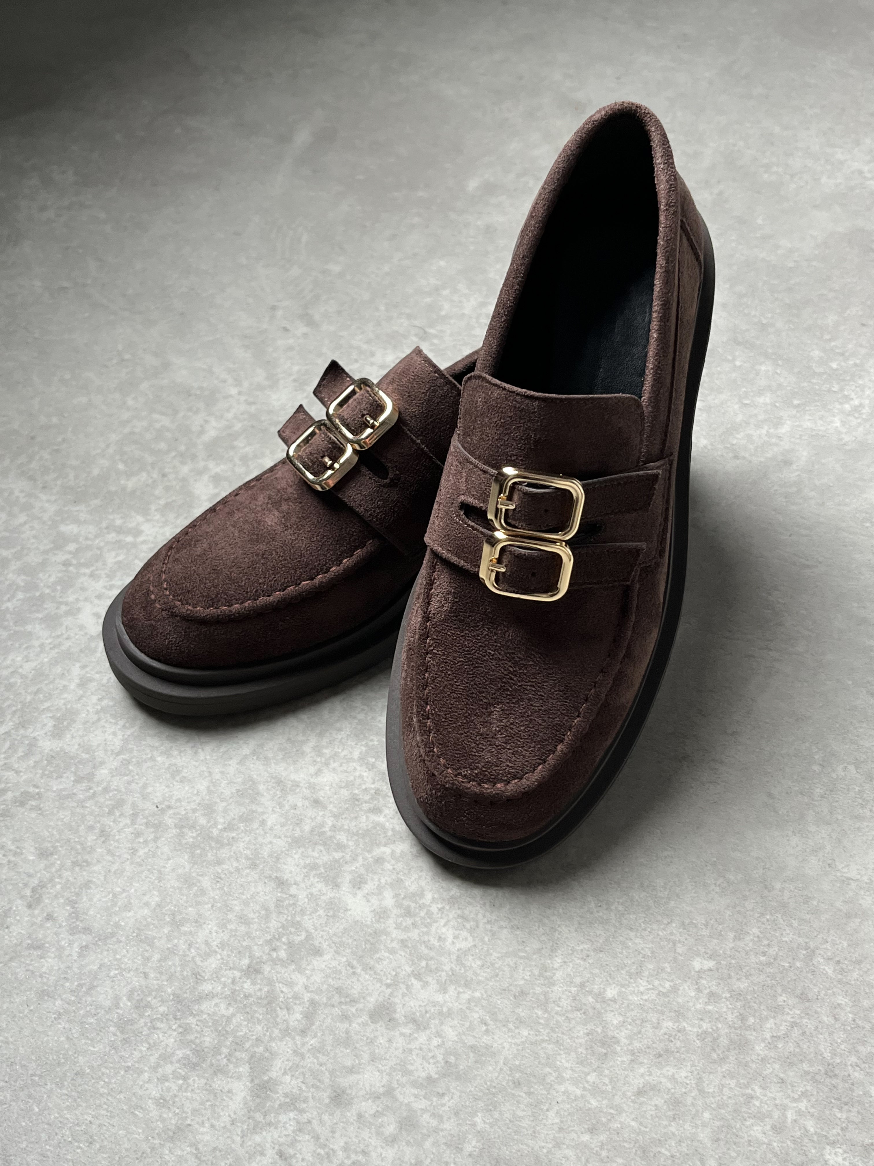 Acı Kahve Süet Tokalı Loafer