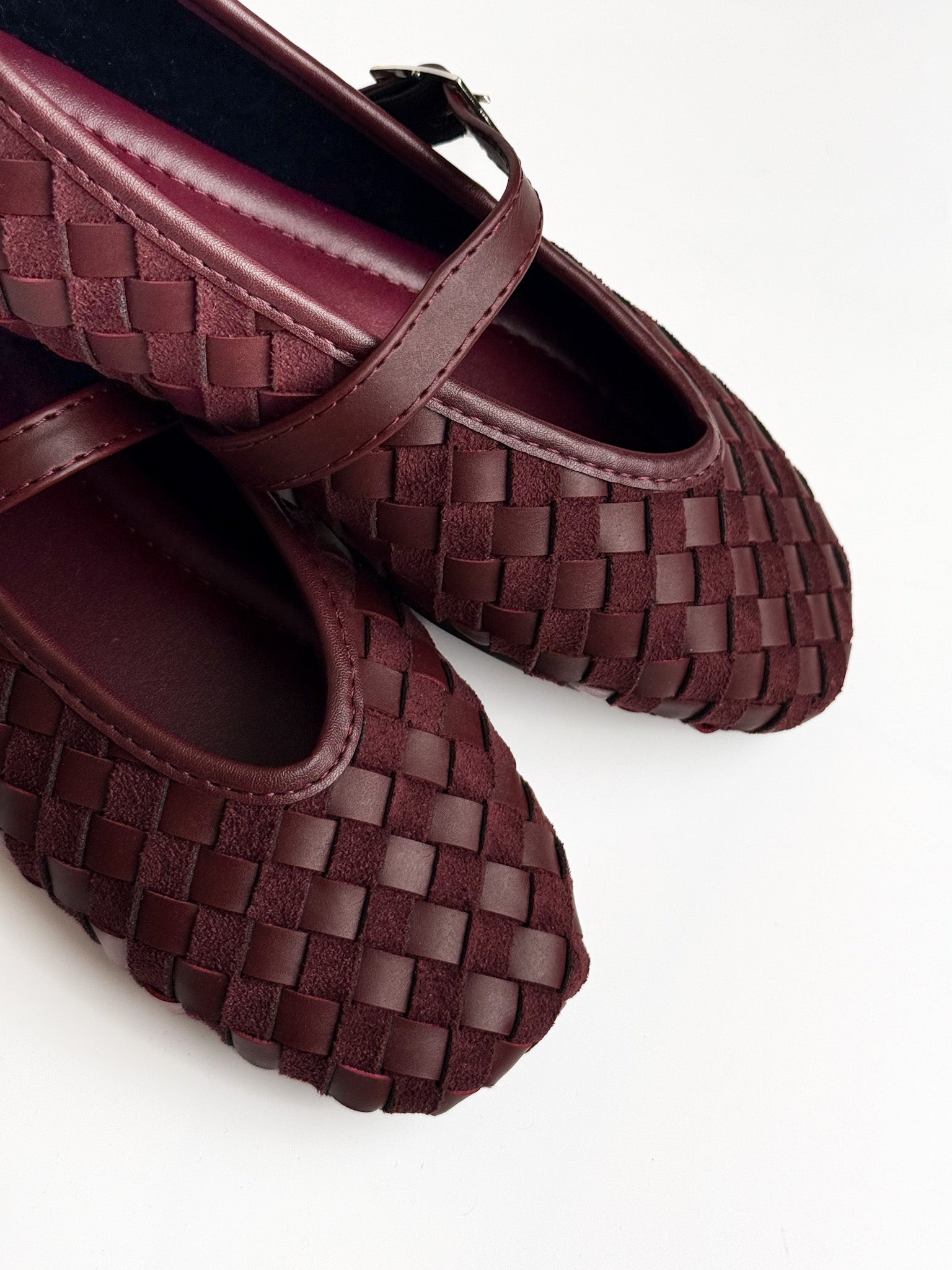 Bordo Örgü Desenli Babet – Şarap Bordo