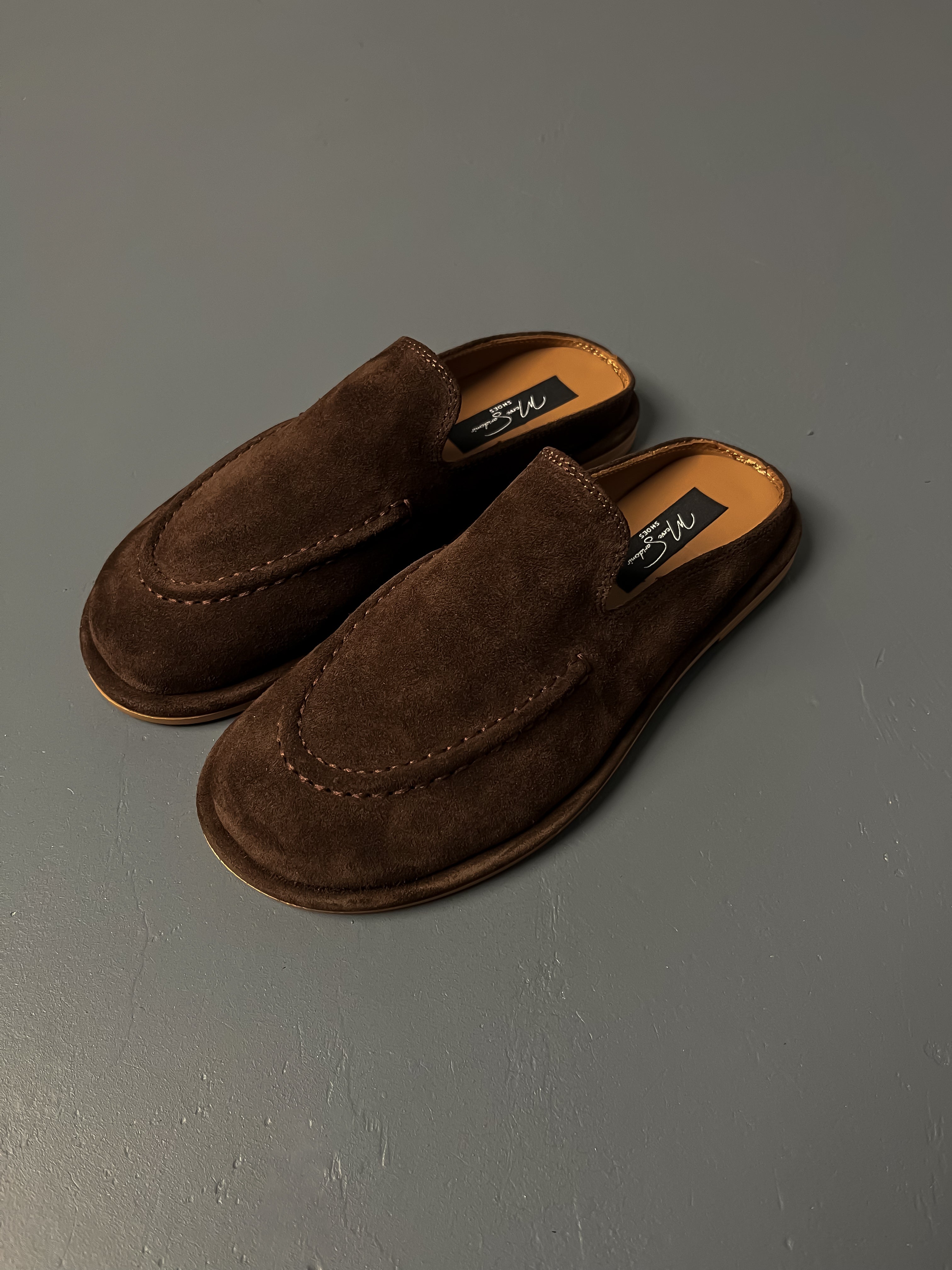Hakiki Deri Terlik – Kahverengi – Klasik Loafer Model