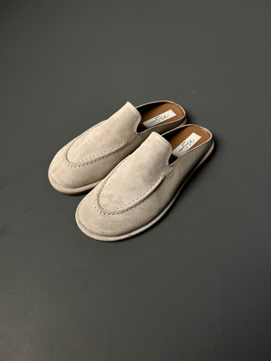 Hakiki Deri Kadın Terlik – Taş Rengi – Klasik Loafer Model