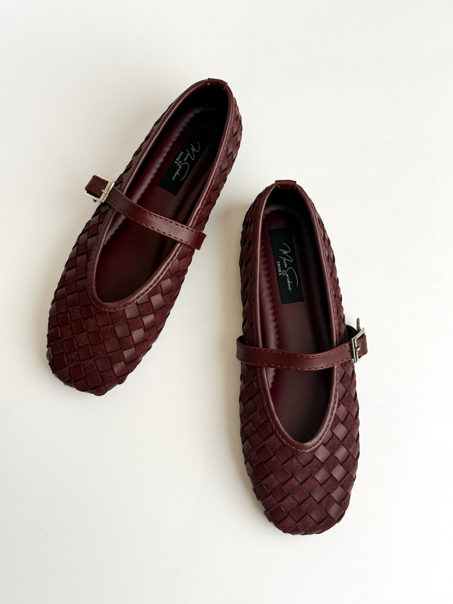 Bordo Örgü Desenli Babet – Şarap Bordo