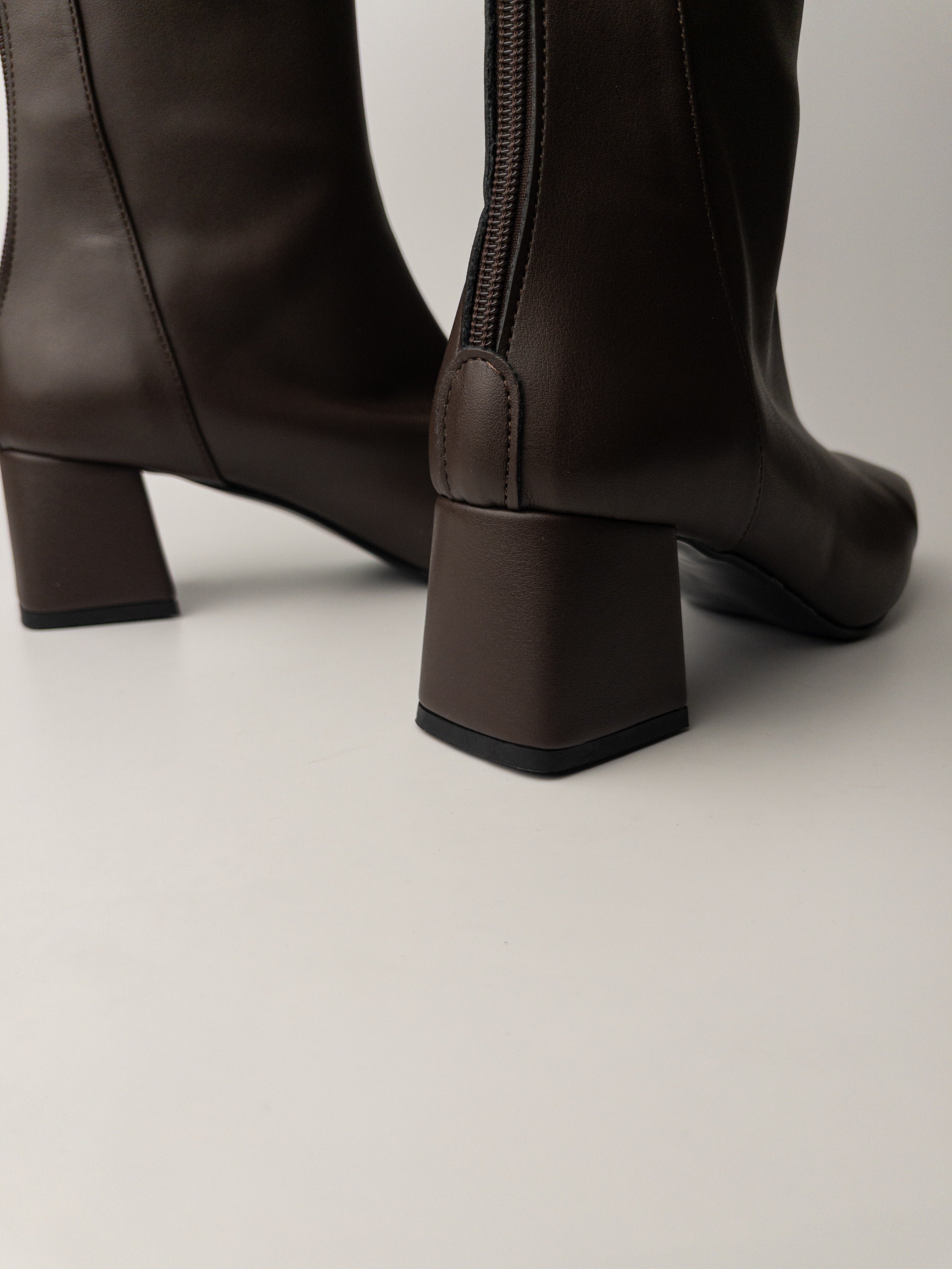 Acı Kahve Streç Bot – 5 cm Rahat Topuk