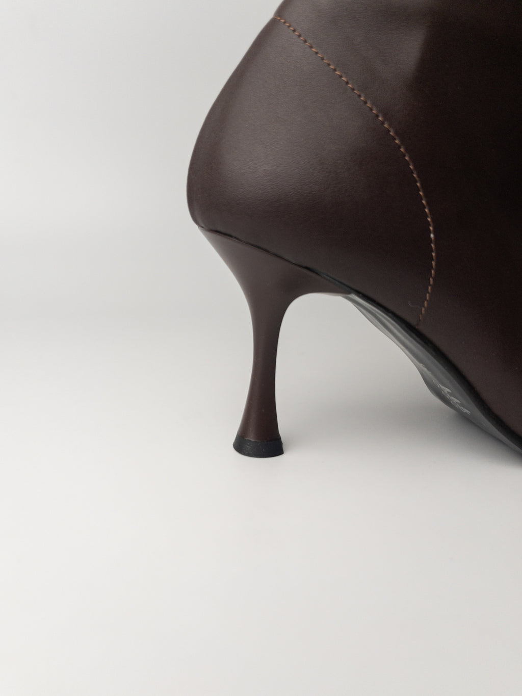 Acı Kahve İnce Topuk Streç Bot – 8 cm Topuk