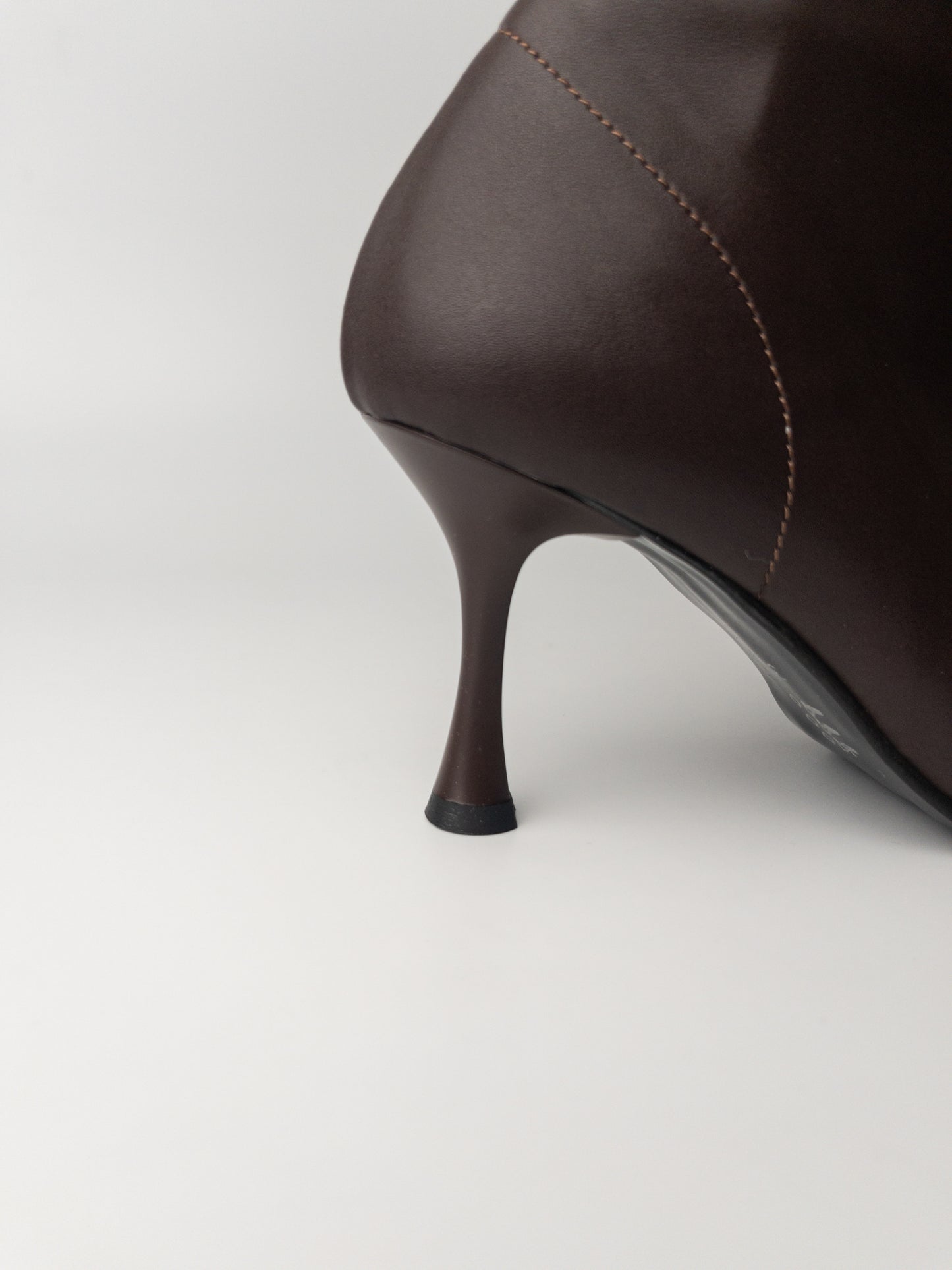 Acı Kahve İnce Topuk Streç Bot – 8 cm Topuk