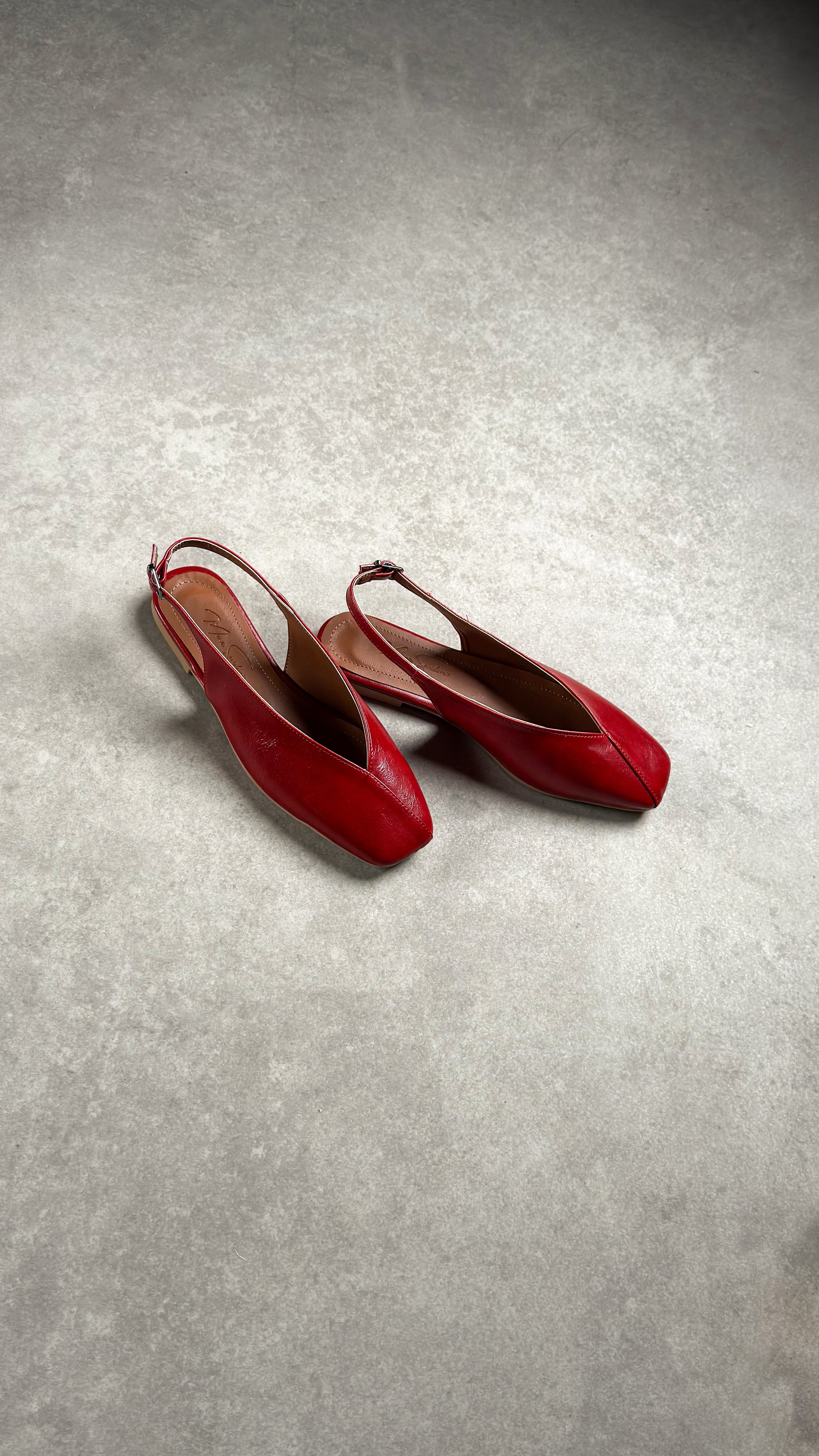 Kırmızı Slingback Babet