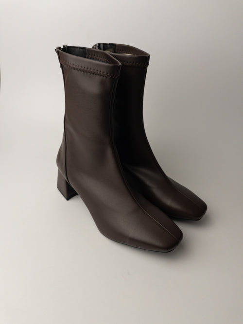 Acı Kahve Streç Bot – 5 cm Rahat Topuk