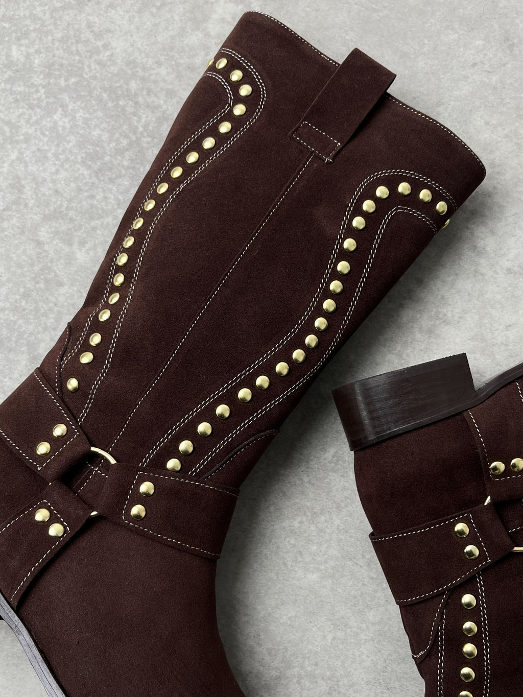 Acı Kahve Süet Trok Detaylı Çizme