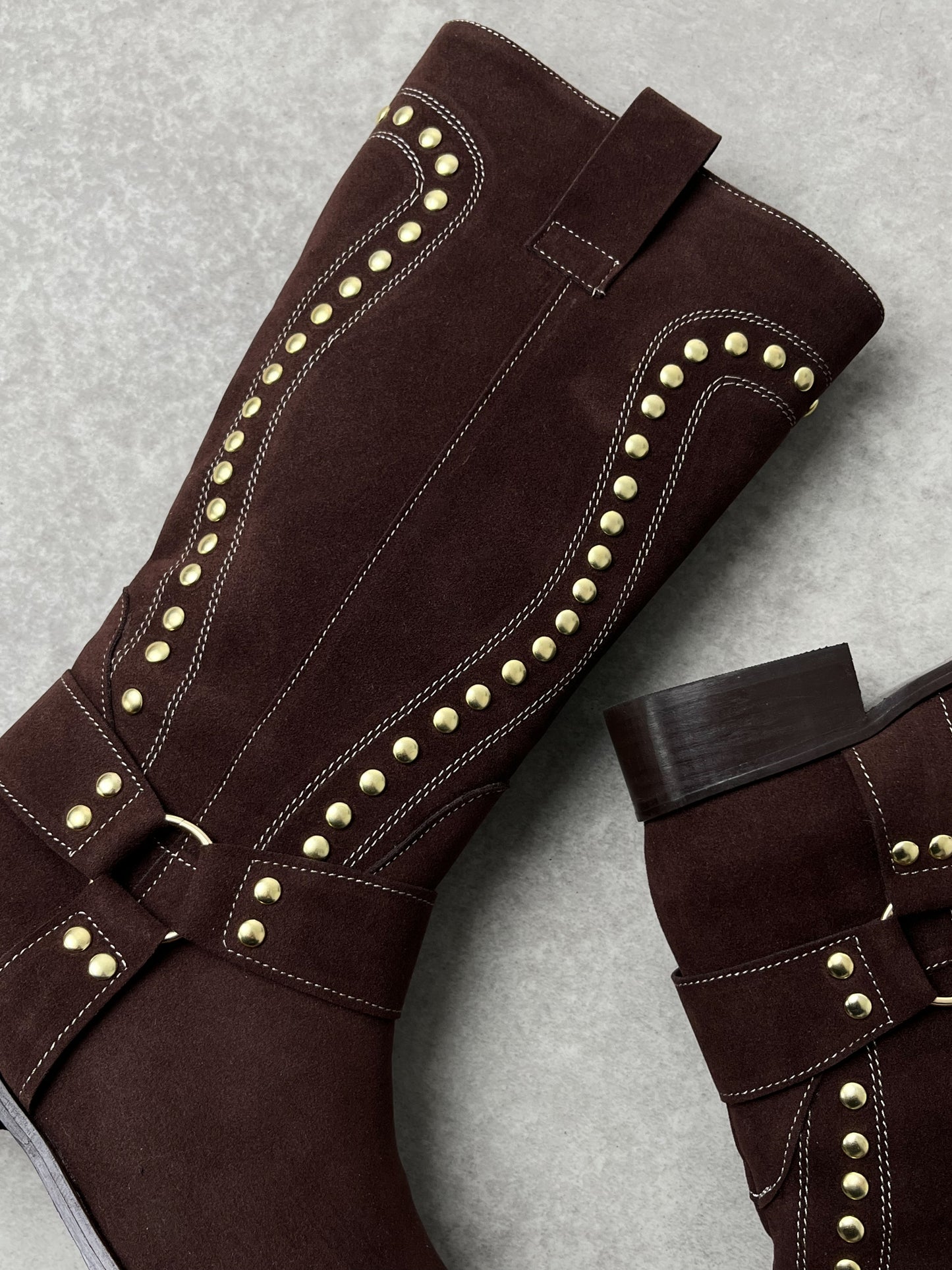 Acı Kahve Süet Trok Detaylı Çizme