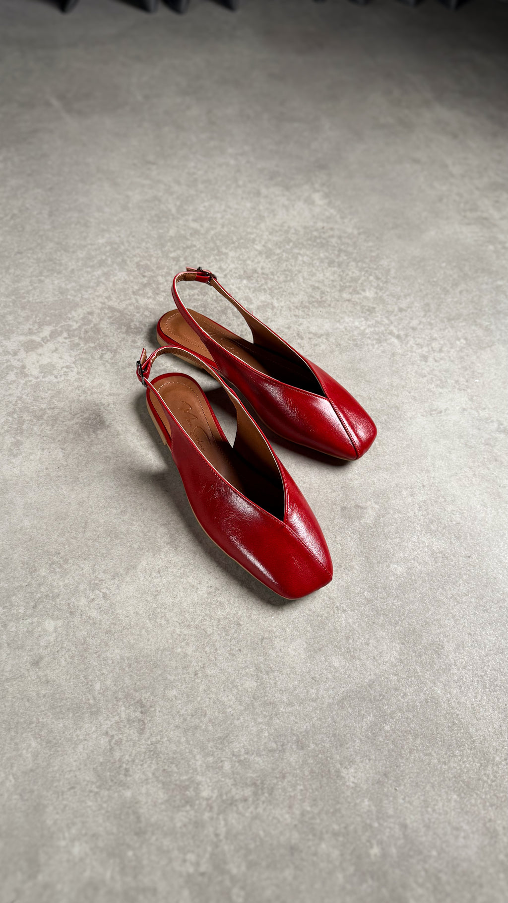 Kırmızı Slingback Babet
