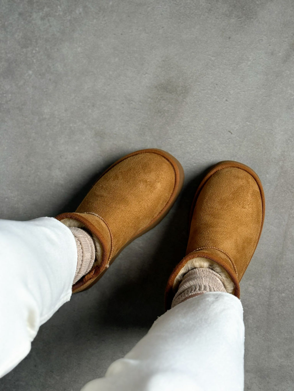 Taba Süet Kürklü Kısa Bot