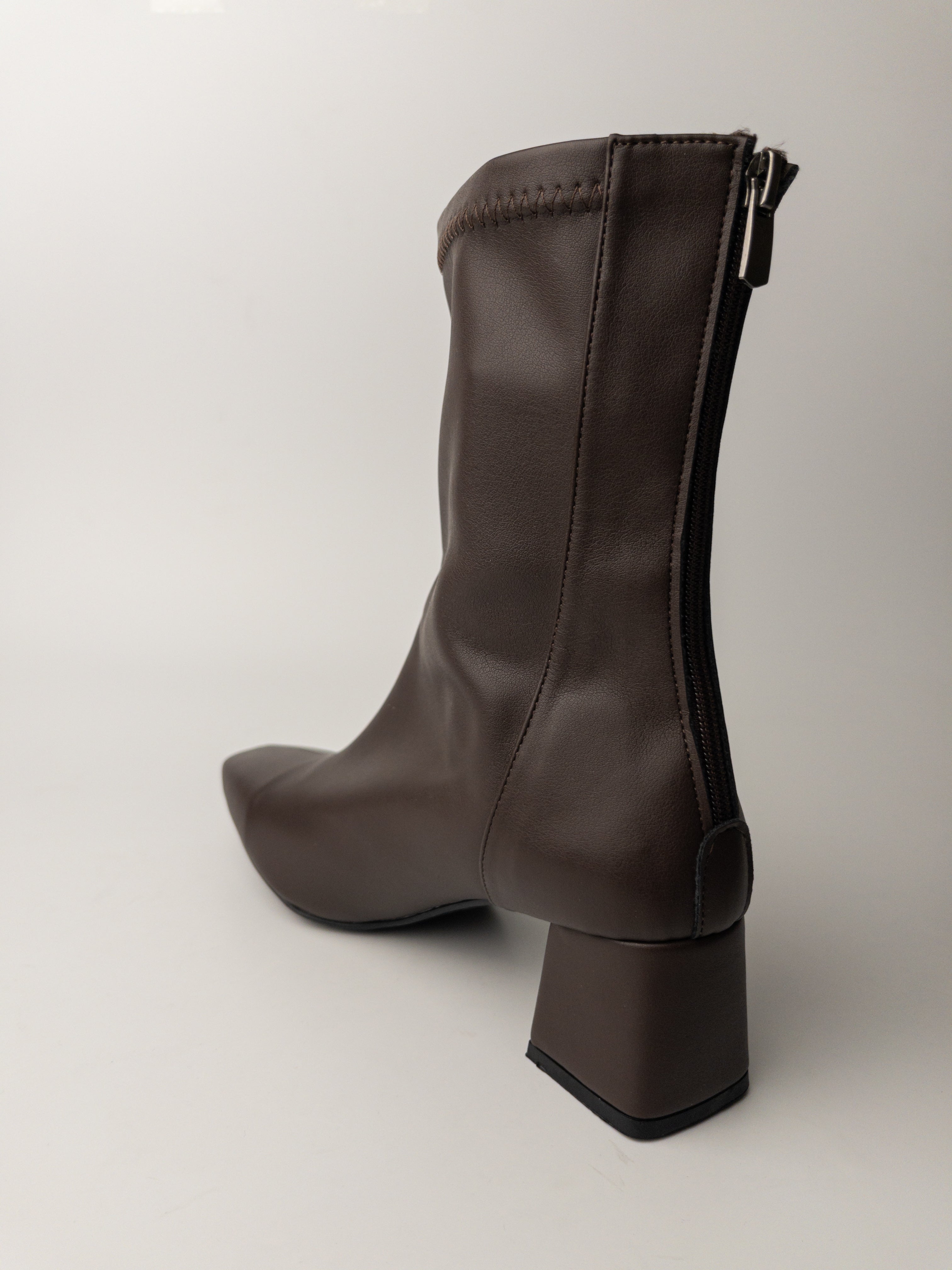 Acı Kahve Streç Bot – 5 cm Rahat Topuk