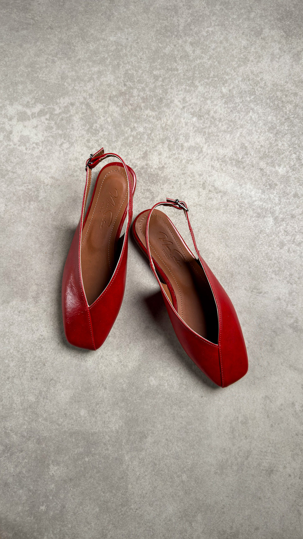Kırmızı Slingback Babet