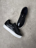 Siyah Rugan Özel Desenli Sneaker
