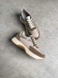 Vizon bej gold detaylı gerçek deri sneaker 1