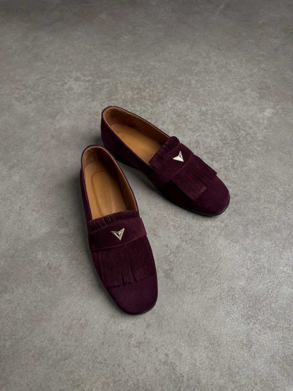 Bordo püsküllü loafer 1