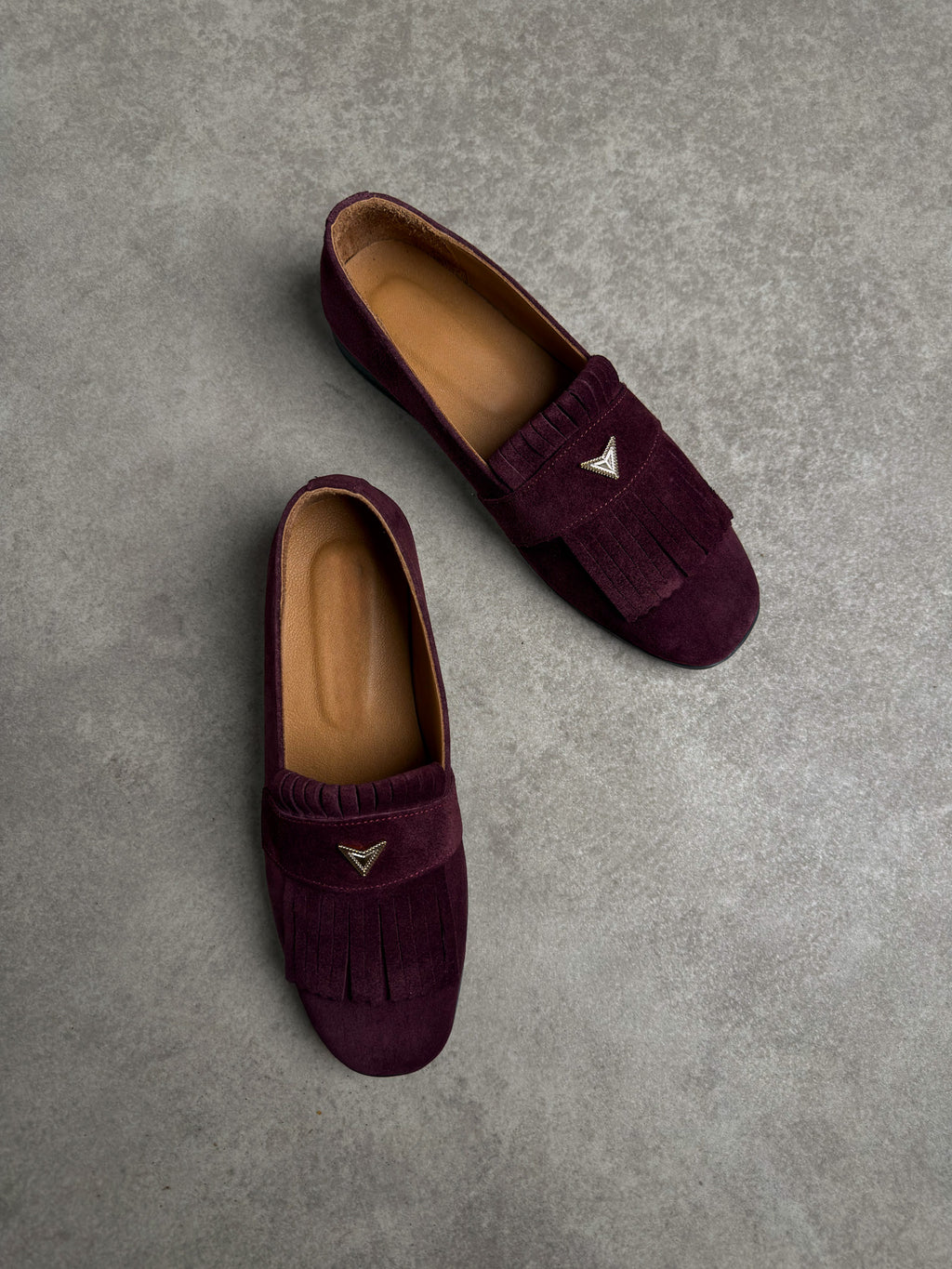 Bordo püsküllü loafer 4