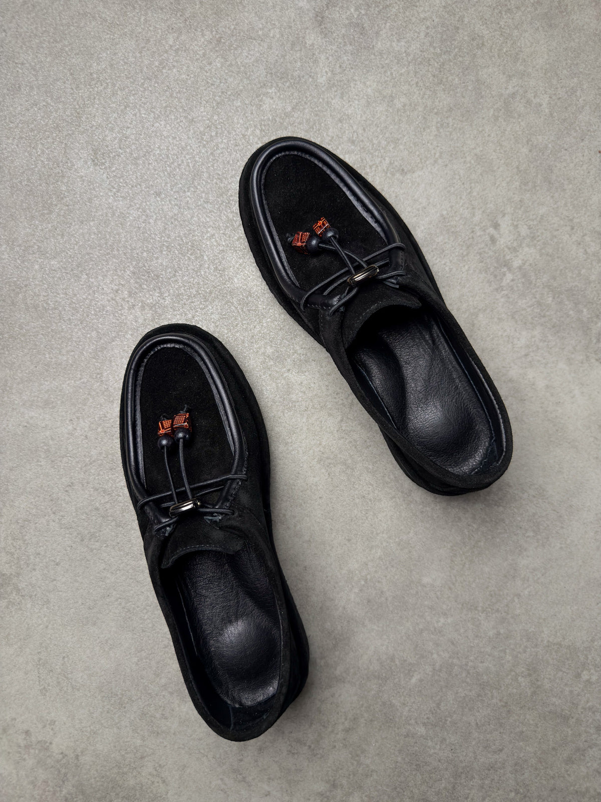 Siyah gerçek süet loafer 3
