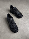 Siyah taş işlemeli kadın sneaker 2. görünüm